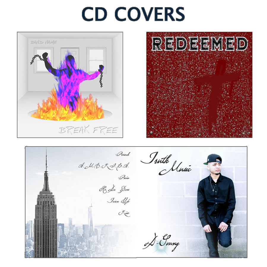 Custom designed CD covers